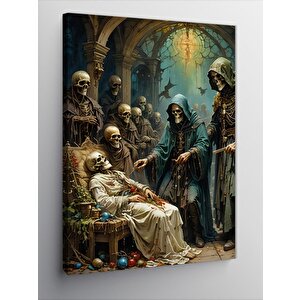 Kanvas Tablo Iskeletler Ve Merasim 100x140 cm