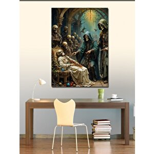 Kanvas Tablo Iskeletler Ve Merasim 100x140 cm