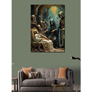Kanvas Tablo Iskeletler Ve Merasim 100x140 cm