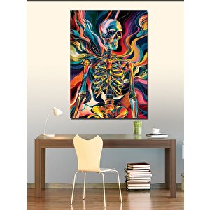 Kanvas Tablo Renkler Ve İskelet 100x140 cm