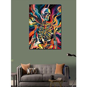 Kanvas Tablo Renkler Ve İskelet 100x140 cm