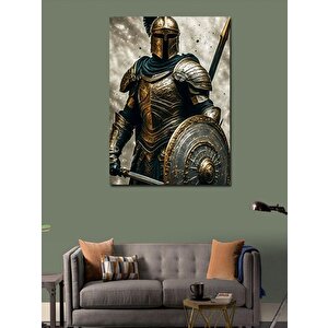 Kanvas Tablo Zırhlı Şovalye 70x100 cm