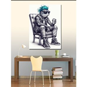 Kanvas Tablo Kolları Dövmeli Kurbağa 70x100 cm