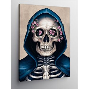 Kanvas Tablo İskelet Ve Siyah Kapşonu 70x100 cm
