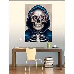 Kanvas Tablo İskelet Ve Siyah Kapşonu 70x100 cm