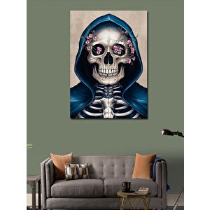 Kanvas Tablo İskelet Ve Siyah Kapşonu 70x100 cm