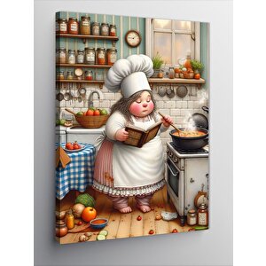 Kanvas Tablo Obur Aşçı Mutfak Temalı 70x100 cm