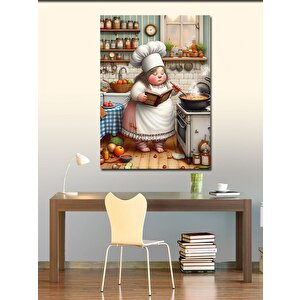 Kanvas Tablo Obur Aşçı Mutfak Temalı 70x100 cm