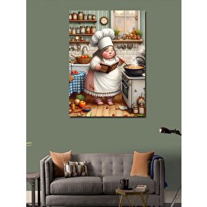 Kanvas Tablo Obur Aşçı Mutfak Temalı 70x100 cm
