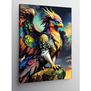 Kanvas Tablo Grifin Renkli Kuş 50x70 cm