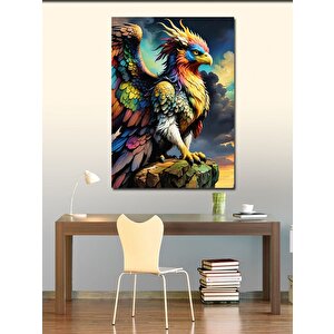 Kanvas Tablo Grifin Renkli Kuş 50x70 cm