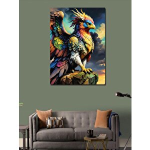 Kanvas Tablo Grifin Renkli Kuş 50x70 cm