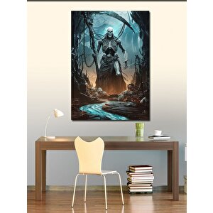 Kanvas Tablo Azrail İskelet 100x140 cm