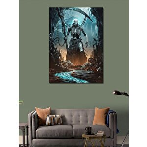 Kanvas Tablo Azrail İskelet 100x140 cm