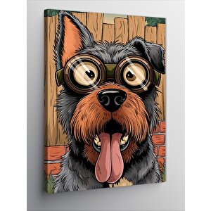 Kanvas Tablo Gözlüklü Köpek 100x140 cm