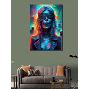 Kanvas Tablo Gözleri Bağlı İskelet 70x100 cm