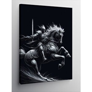 Kanvas Tablo Kara Şövalye 100x140 cm