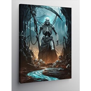 Kanvas Tablo Azrail İskelet 50x70 cm