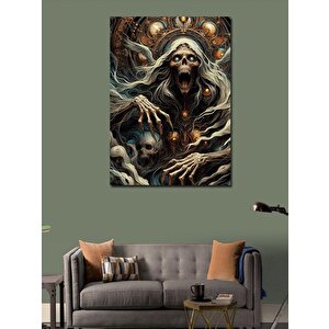 Kanvas Tablo Çığlık Atan İskelet 100x140 cm