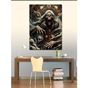 Kanvas Tablo Çığlık Atan İskelet 70x100 cm