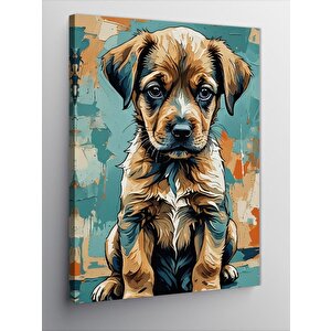 Kanvas Tablo Sevimli Yavru Köpek 50x70 cm