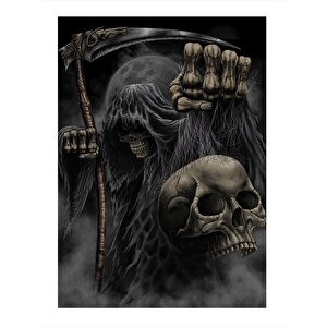 Azrail İskelet Art Mdf Poster 25cmx 35cm 25x35 cm