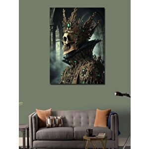 Kanvas Tablo Kral İskelet 100x140 cm