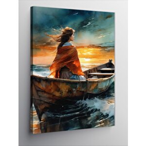 Kanvas Tablo Sandaldaki Kadın 70x100 cm