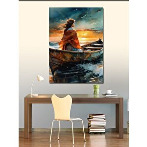Kanvas Tablo Sandaldaki Kadın 70x100 cm