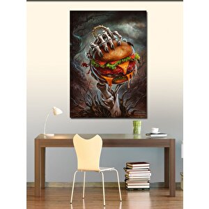 Kanvas Tablo Çizburger Ve İskelet 70x100 cm