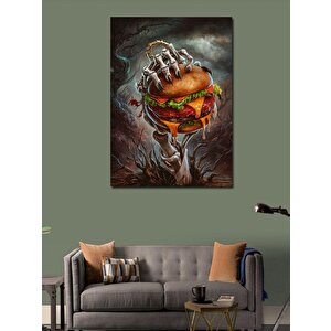Kanvas Tablo Çizburger Ve İskelet 70x100 cm