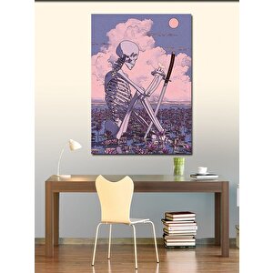 Kanvas Tablo Samuray İskelet 50x70 cm