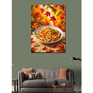 Kanvas Tablo Domatesli Makarna Mutfak Temalı 50x70 cm