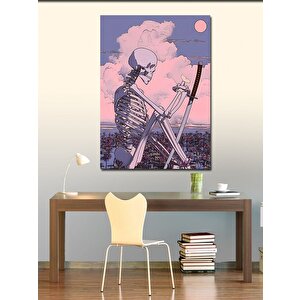 Kanvas Tablo Samuray İskelet 70x100 cm