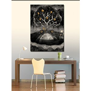 Kanvas Tablo Kurbağa Ve Ağaç 70x100 cm