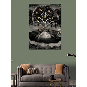 Kanvas Tablo Kurbağa Ve Ağaç 70x100 cm