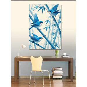 Kanvas Tablo Bambu Ve Kuşlar 100x140 cm