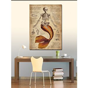 Kanvas Tablo İskelet Deniz Kızı 100x140 cm