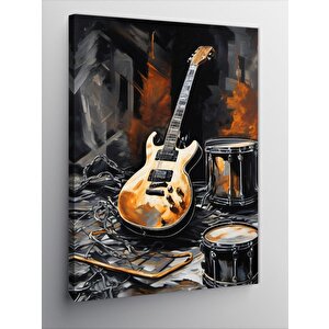 Kanvas Tablo Müzik Aletleri 50x70 cm