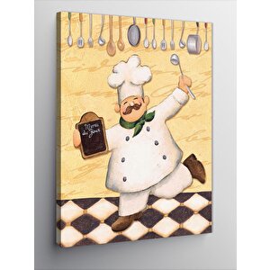 Kanvas Tablo Aşçı Mutfak Temalı 70x100 cm