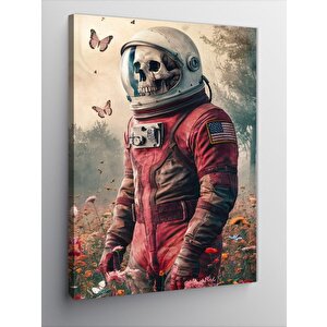 Kanvas Tablo Astronot İskelet 70x100 cm