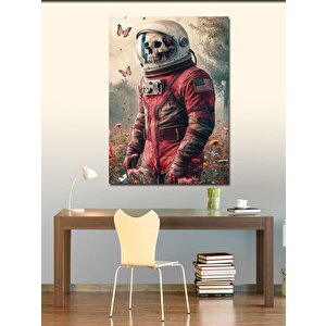Kanvas Tablo Astronot İskelet 70x100 cm
