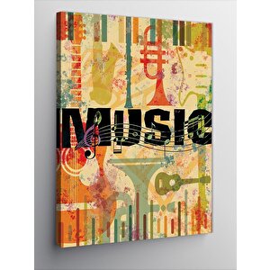 Kanvas Tablo Müzik Temalı 100x140 cm