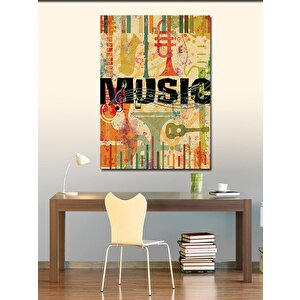 Kanvas Tablo Müzik Temalı 100x140 cm