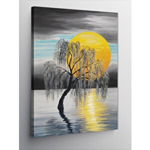 Kanvas Tablo Tek Boynuzlu At Ve İskelet 50x70 cm
