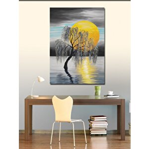Kanvas Tablo Tek Boynuzlu At Ve İskelet 50x70 cm