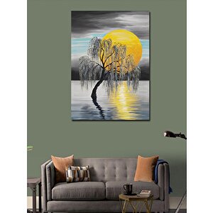 Kanvas Tablo Tek Boynuzlu At Ve İskelet 50x70 cm
