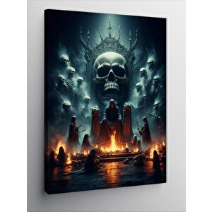 Kanvas Tablo İskelet Krallığı 100x140 cm