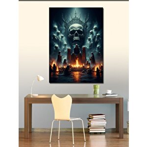 Kanvas Tablo İskelet Krallığı 100x140 cm