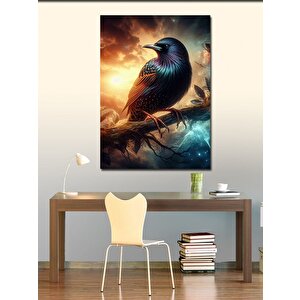 Kanvas Tablo Siyah Kuş Karga 50x70 cm